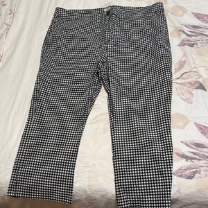 Black & White Gingham Ankle Pants